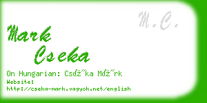 mark cseka business card